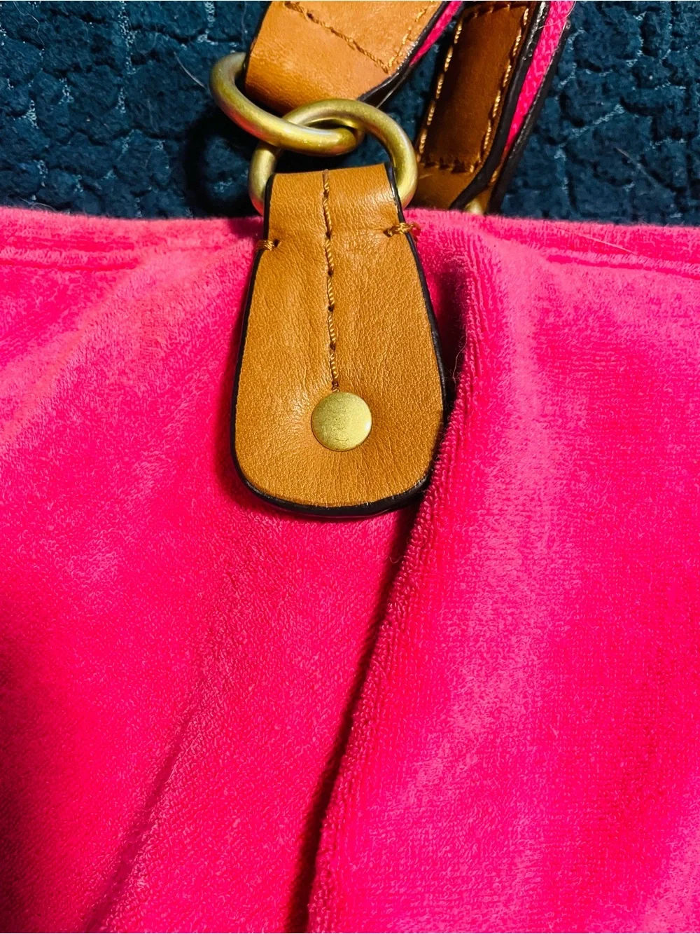Vintage y2k Juicy Couture Hot Pink Ruffle 'Choose Juicy' Tote